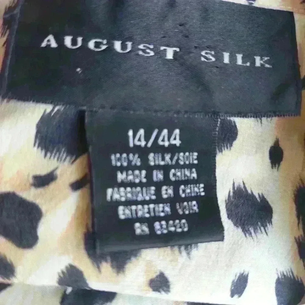 August Silk Leopard Print Button-Down - Picture 3 of 3